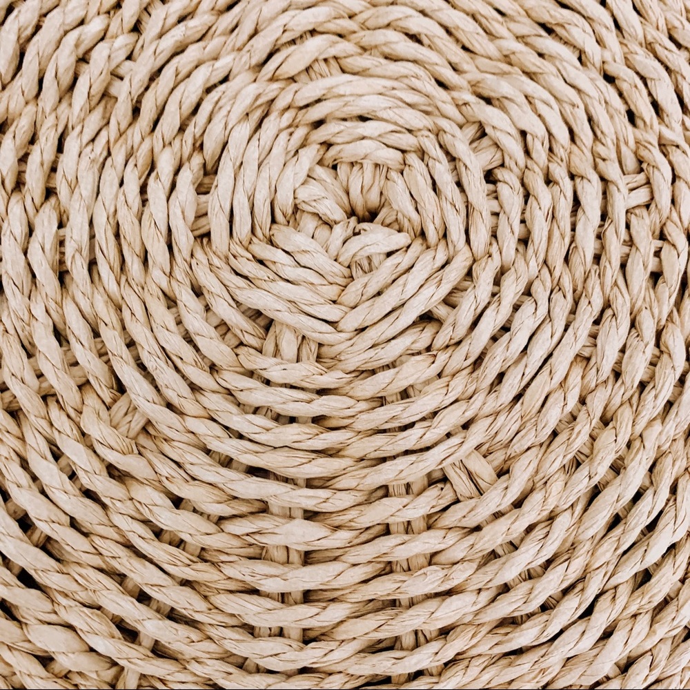 Straw woven circle bag natural boho - Picture 2 of 5